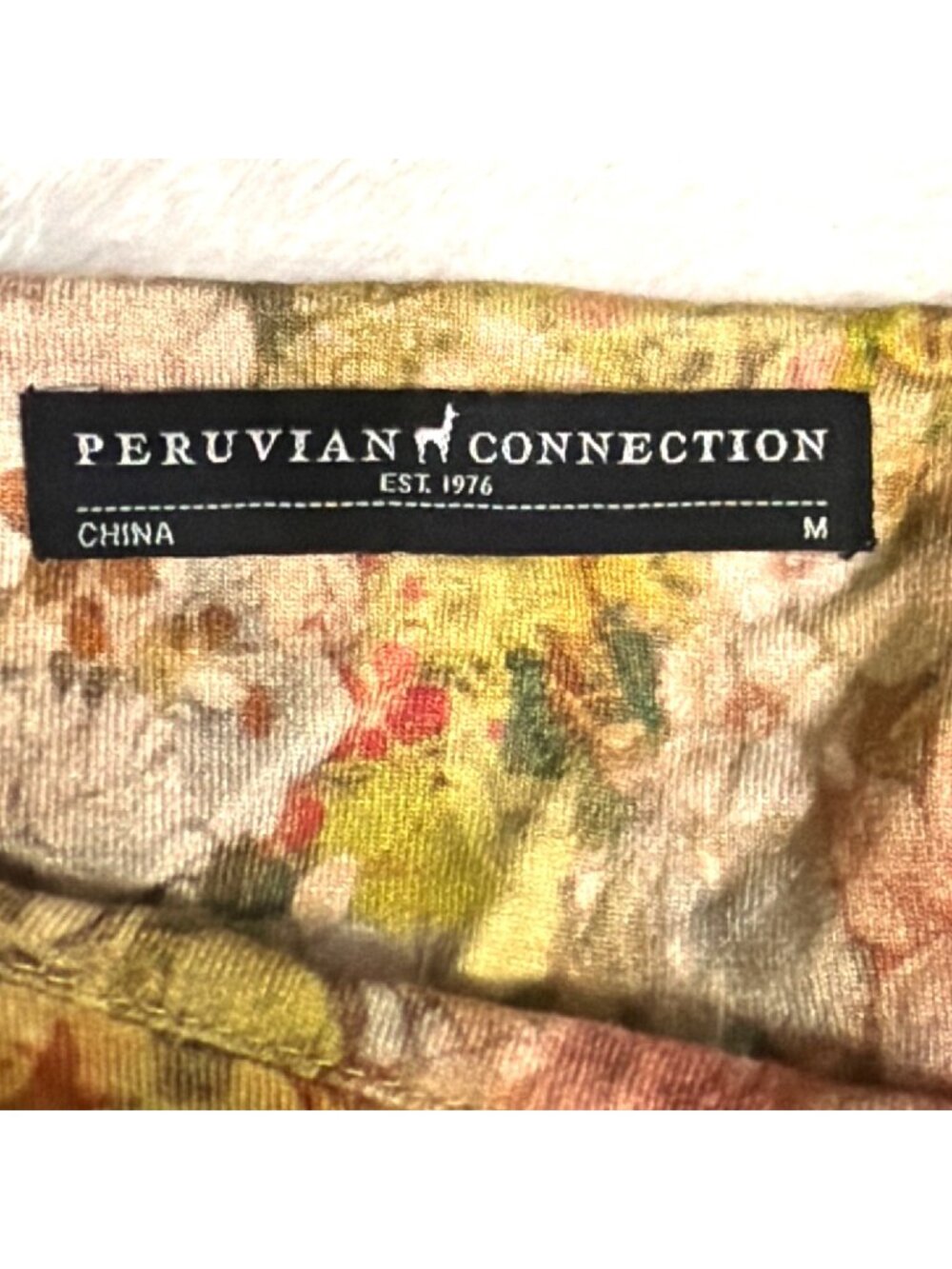 Peruvian Connection St Barth Floral Sleeveless Maxi Dress Green & Pink Size M - Picture 4 of 7